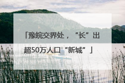 豫皖交界处，“长”出超50万人口“新城”